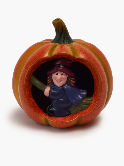 Статуэтка светодиодная "Pumpkin witch" 110 мм