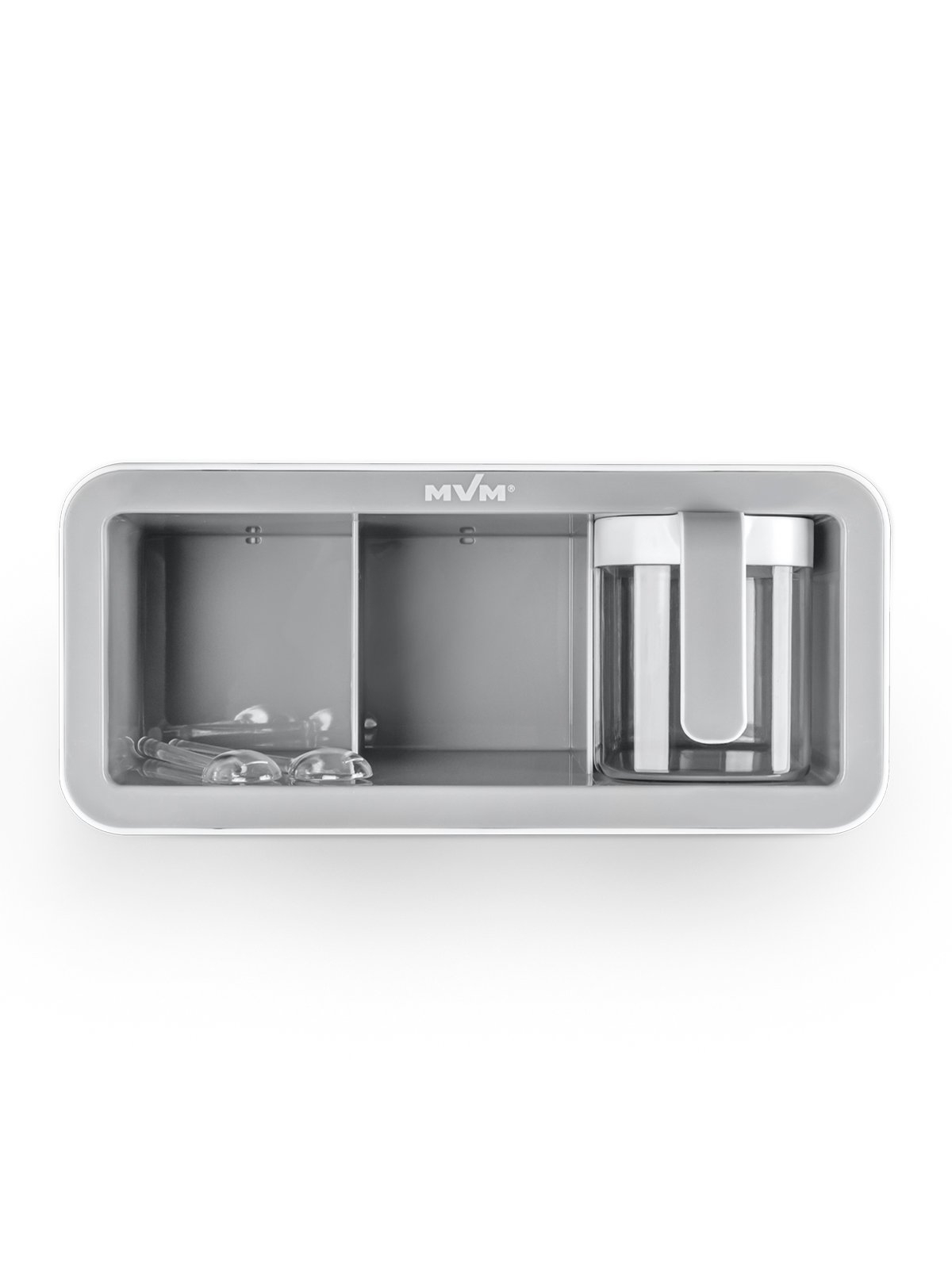 Полиця з 3-ма ємностями для зберігання клейка KP-12 WHITE/GRAY
