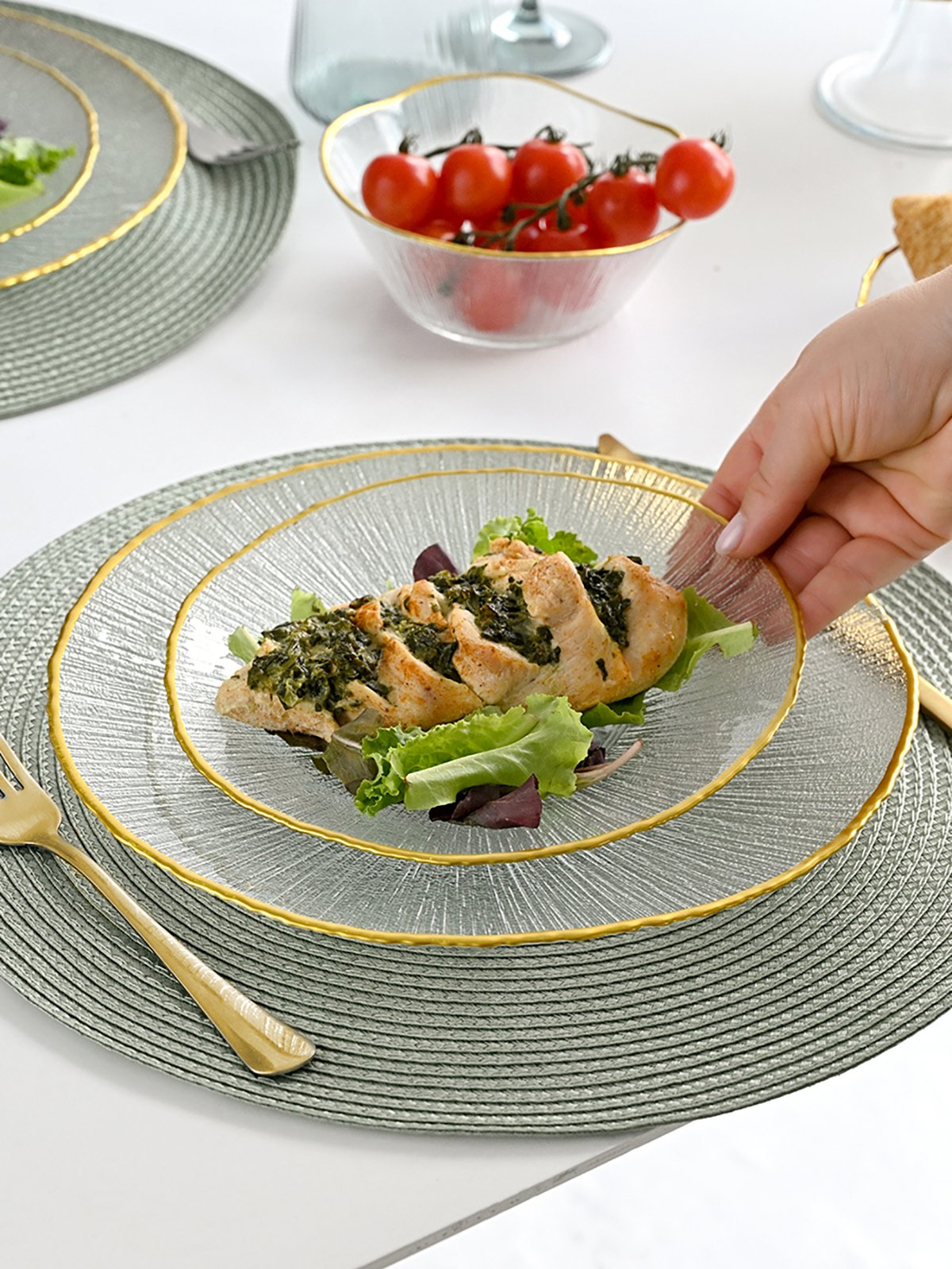 Тарелка обедняя стеклянная "ROYAL"