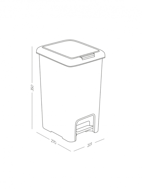Відро для сміття з кришкою та педаллю 10L