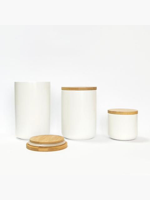 Ємність для зберігання 800 мл KP-13 M WHITE/WOOD