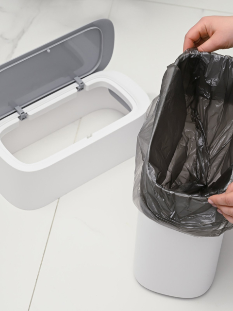 Відро для сміття з кришкою вузьке 12L