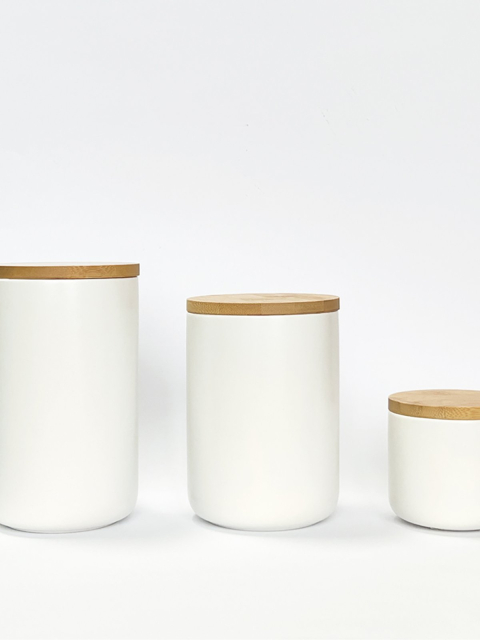 Ємність для зберігання 800 мл KP-13 M WHITE/WOOD