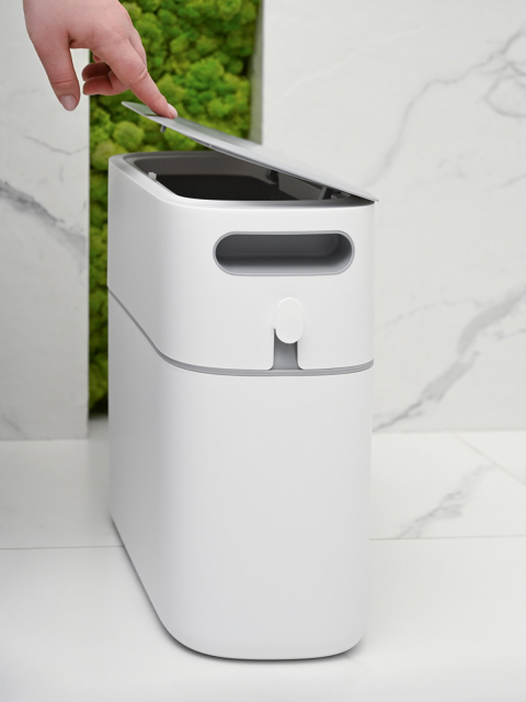 Відро для сміття з кришкою вузьке 12L