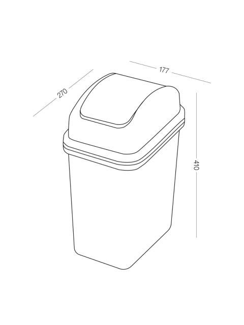 Відро для сміття з кришкою 10L